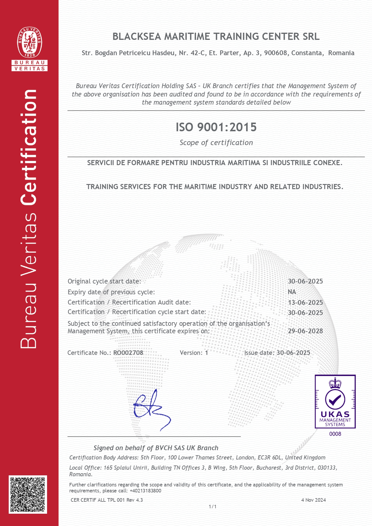 Certificate